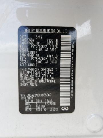 2019 INFINITI QX80 LUXE - JN8AZ2NDXK9850691