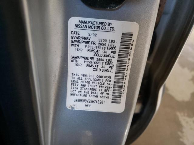JN8DR09Y22W743201 Nissan Pathfinder Le