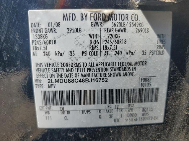 2LMDU88C48BJ16752 Lincoln MKX