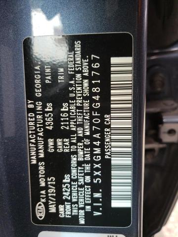 5XXGM4A70FG481767 KIA Optima Lx