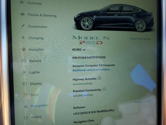 5YJSA1H27FFP70210 Tesla Model S 85d