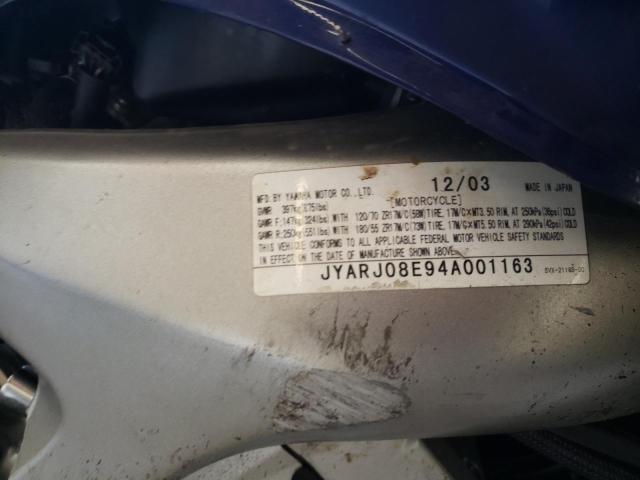2004 YAMAHA FZ6 S - JYARJ08E94A001163