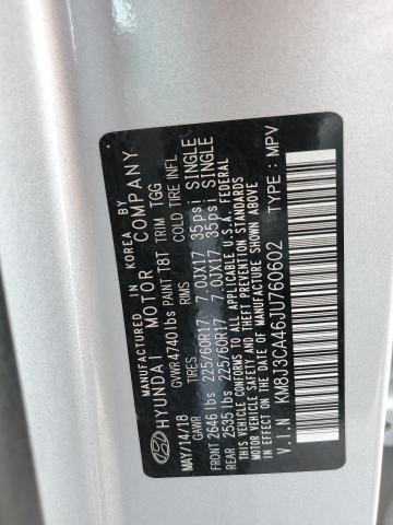 KM8J3CA46JU760602 Hyundai TUCSON SEL