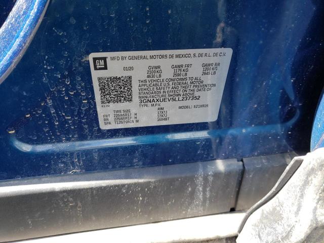 2020 Chevrolet Equinox Lt VIN: 3GNAXUEV5LL237352 Lot: 44554783