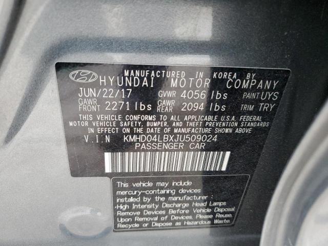 2018 HYUNDAI ELANTRA SP - KMHD04LBXJU509024