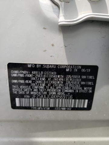 2019 SUBARU FORESTER S - JF2SKAJC4KH569716
