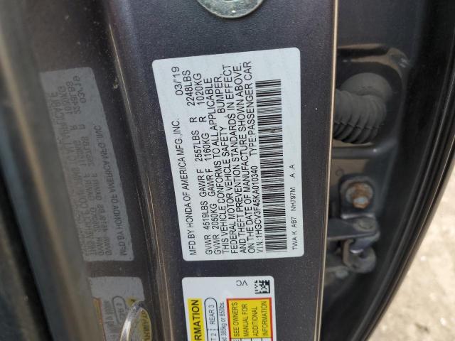 2019 HONDA ACCORD HYB - 1HGCV3F45KA010340