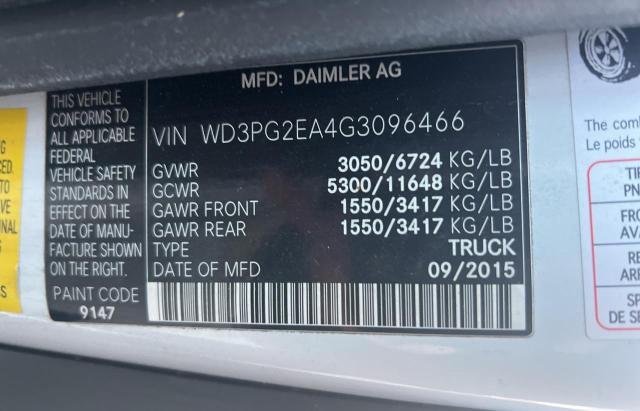 2016 MERCEDES-BENZ METRIS - WD3PG2EA4G3096466