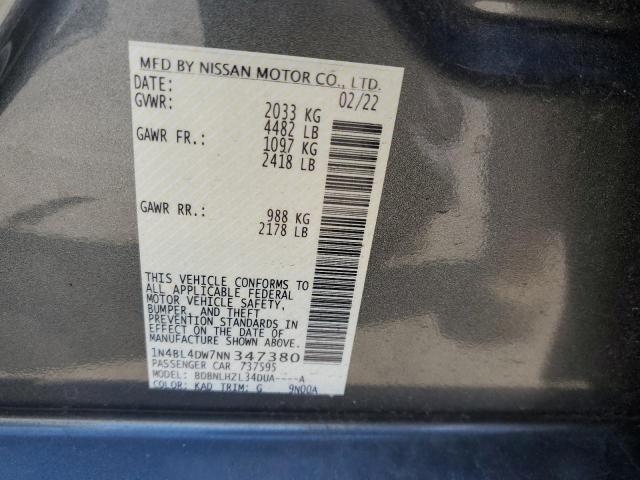 2022 NISSAN ALTIMA SV - 1N4BL4DW7NN347380