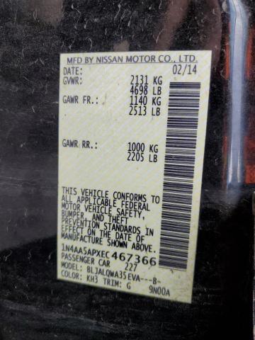 1N4AA5APXEC467366 Nissan MAXIMA S