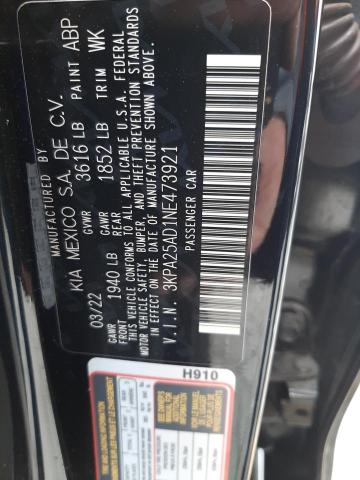 3KPA25AD1NE473921 KIA RIO S