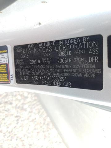 KNAFX5A8XF5397894 KIA FORTE EX