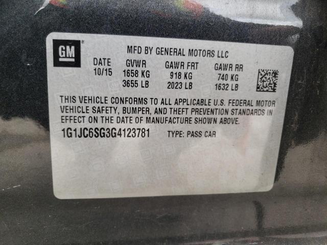 2016 CHEVROLET SONIC LT - 1G1JC6SG3G4123781