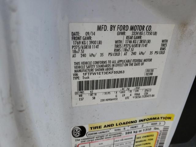 1FTFW1ET3EKF55263 Ford F150 Supercrew