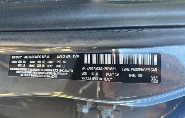 2017 ALFA ROMEO GIULIA TI - ZARFAECN8H7530561