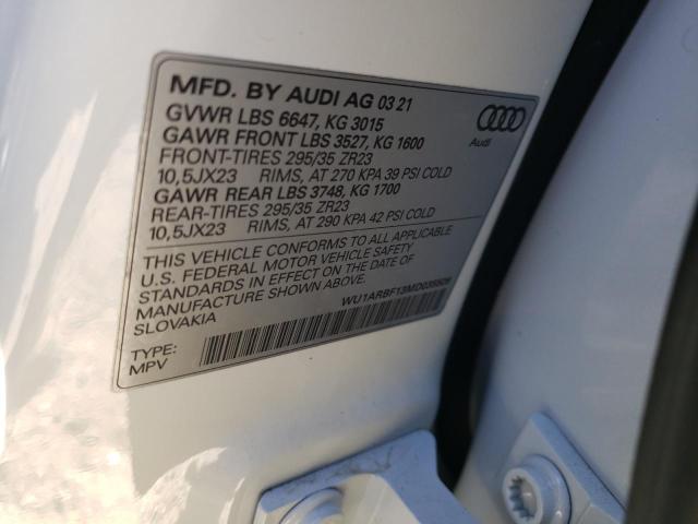 2021 AUDI RS Q8 - WU1ARBF13MD035509