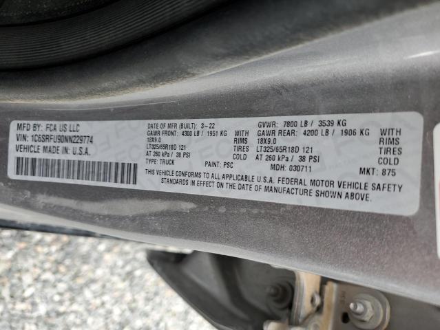 2022 RAM 1500 TRX - 1C6SRFU90NN229774