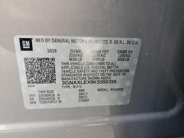 Chevrolet EQUINOX LT 2019 3GNAXLEX9KS550355 Image 4