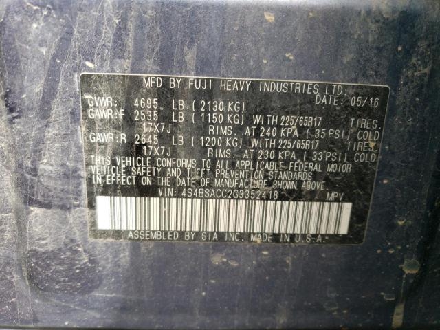 4S4BSACC2G3352418 Subaru Outback 2.5i Premium