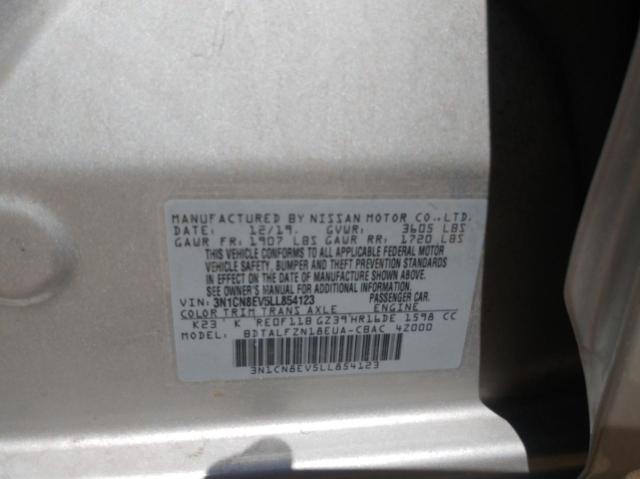 3N1CN8EV5LL854123 Nissan VERSA SV