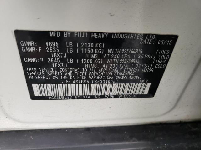 4S4BSAJCXF3340051 Subaru Outback 2.5i Limited