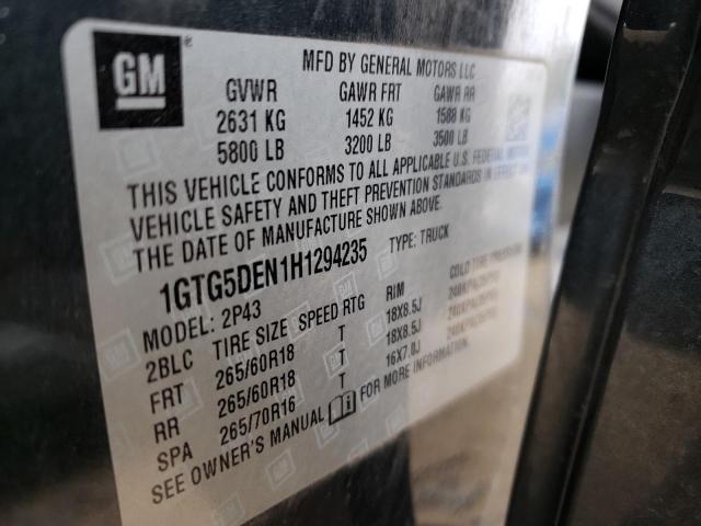 1GTG5DEN1H1294235 GMC CANYON SLT