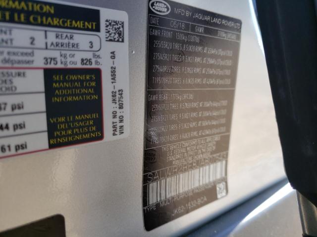 SALWR2RE8JA807543 Land Rover RANGEROVER