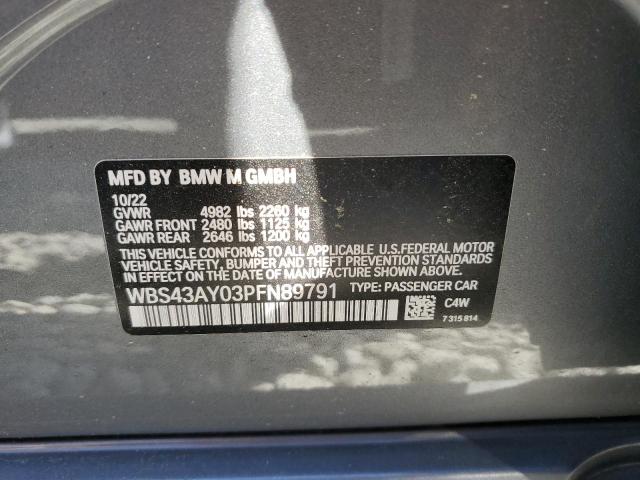 2023 BMW M3 COMPETI WBS43AY03PFN89791