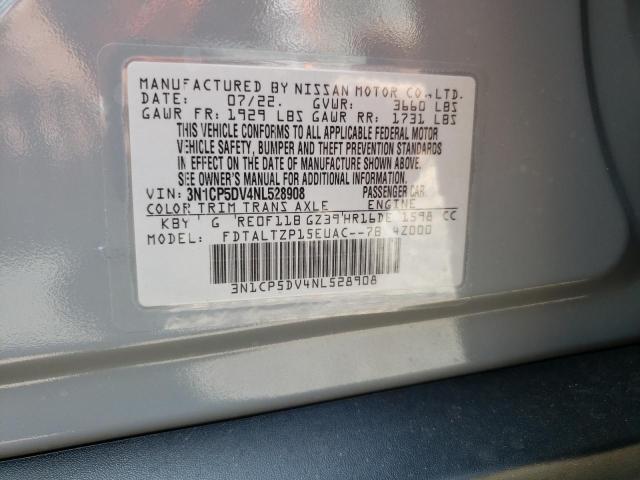 3N1CP5DV4NL528908 Nissan KICKS SR