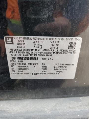 3GYFNBE37ES685585 Cadillac Srx Luxury Collection