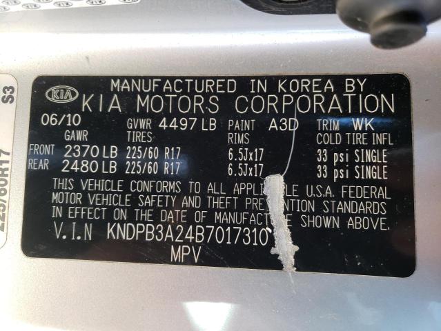 KNDPB3A24B7017310 KIA Sportage Lx