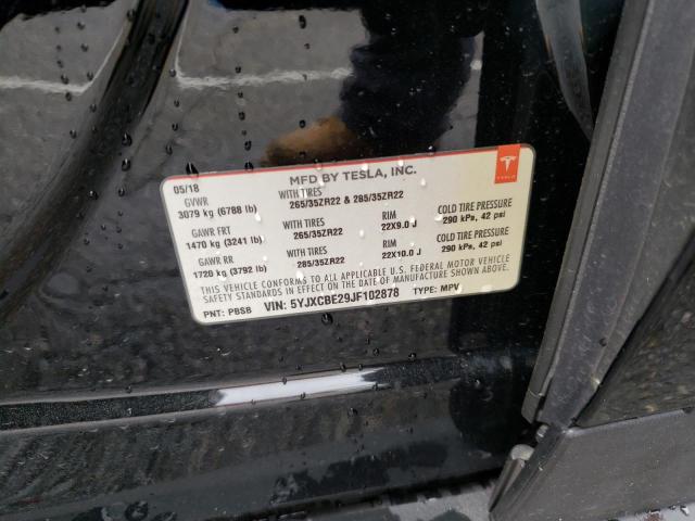 5YJXCBE29JF102878 Tesla MODEL X