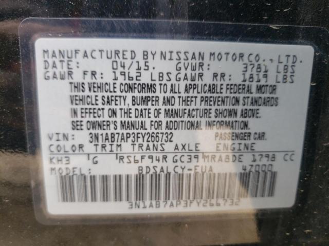3N1AB7AP3FY266732 Nissan SENTRA S
