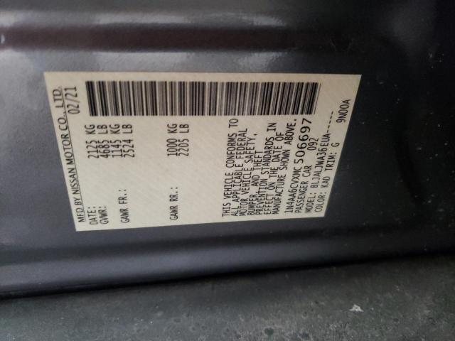 1N4AA6CVXMC506697 Nissan MAXIMA SV