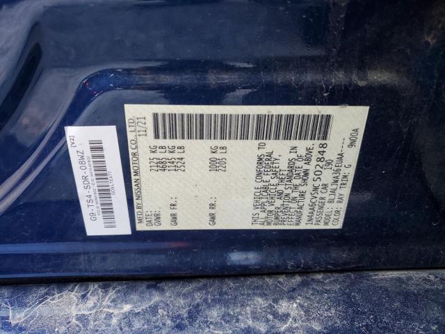 2022 NISSAN MAXIMA SV - 1N4AA6CV5NC502848