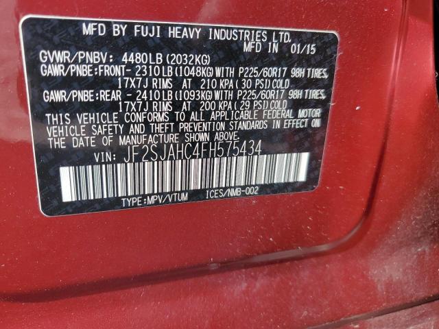 2015 SUBARU FORESTER 2 - JF2SJAHC4FH575434