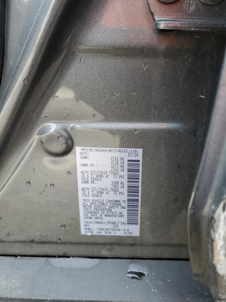 5N1AT2MV0LC706736 NISSAN ROGUE 2020