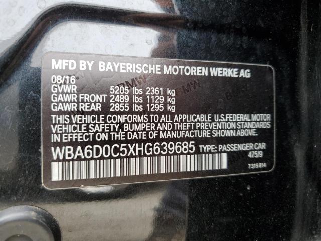 2017 BMW 640 I GRAN - WBA6D0C5XHG639685