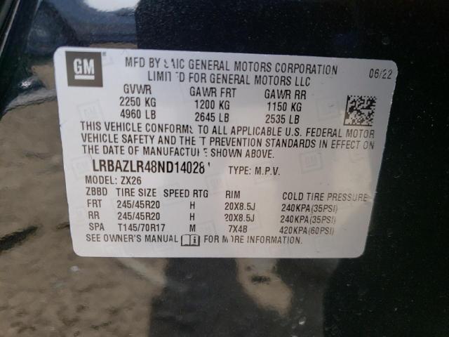2022 BUICK ENVISION P - LRBAZLR48ND140281