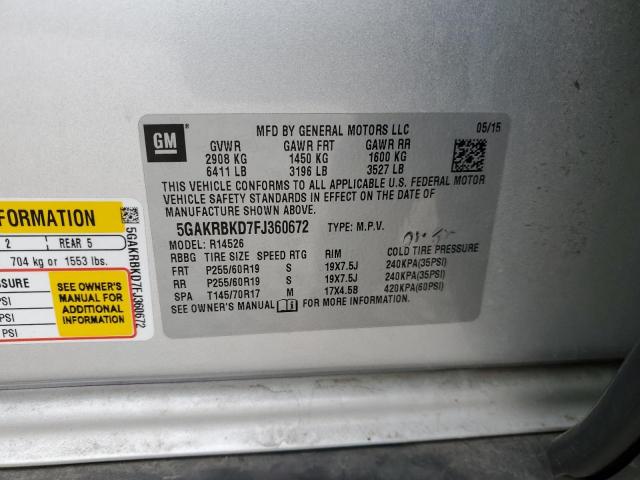 5GAKRBKD7FJ360672 Buick Enclave