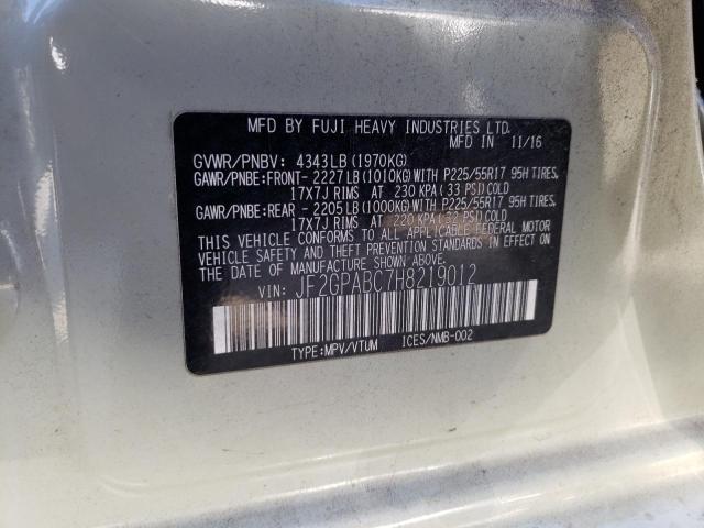 2017 SUBARU CROSSTREK - JF2GPABC7H8219012