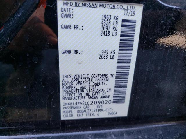 1N4BL4EV2LC209020 Nissan ALTIMA SL