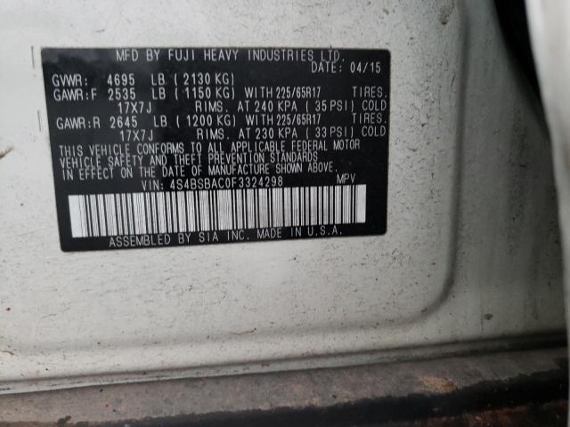 4S4BSBAC0F3324298 Subaru Outback 2.5i