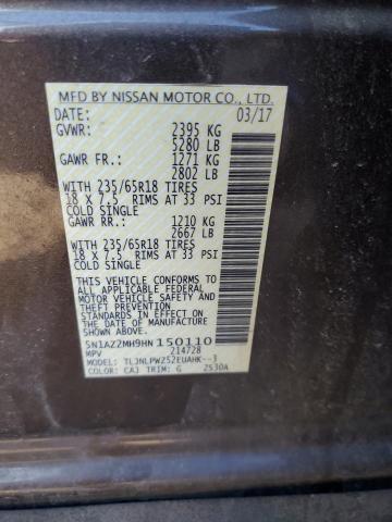 5N1AZ2MH9HN150110 Nissan MURANO S