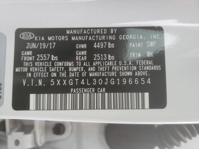 5XXGT4L30JG196654 KIA Optima Lx