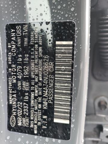 KMHLN4AJ4NU026626 Hyundai Elantra Limited