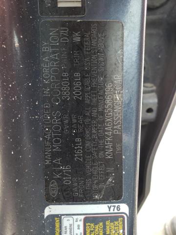 KNAFK4A6XG5586196 KIA FORTE LX
