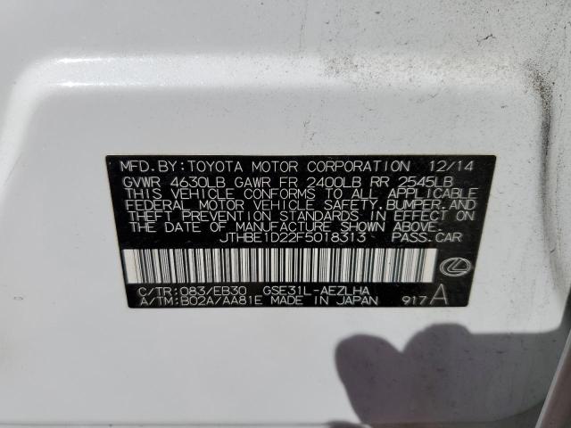 2015 LEXUS IS 350 - JTHBE1D22F5018313