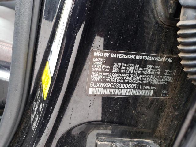 5UXWX9C53G0D68511 BMW X3 Xdrive28i