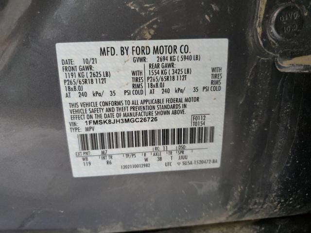 2021 FORD EXPLORER T - 1FMSK8JH3MGC26726